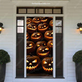 Scary Pumpkins | Halloween Front Door Cover