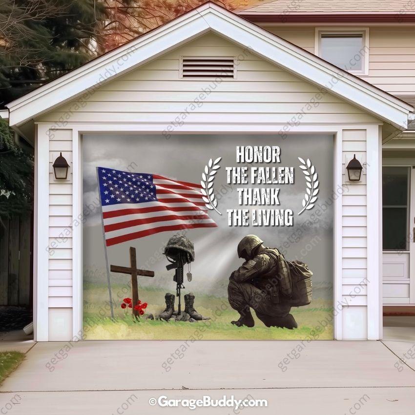 Honor The Fallen | Patriotic Garage Door Cover