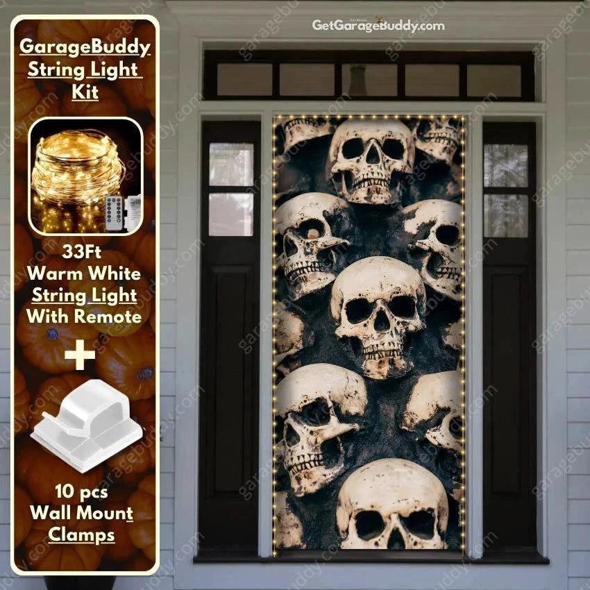 Skulls | Halloween Front Door Cover