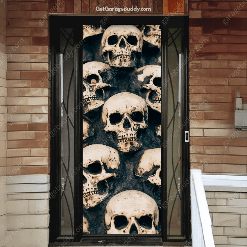 Skulls | Halloween Front Door Cover