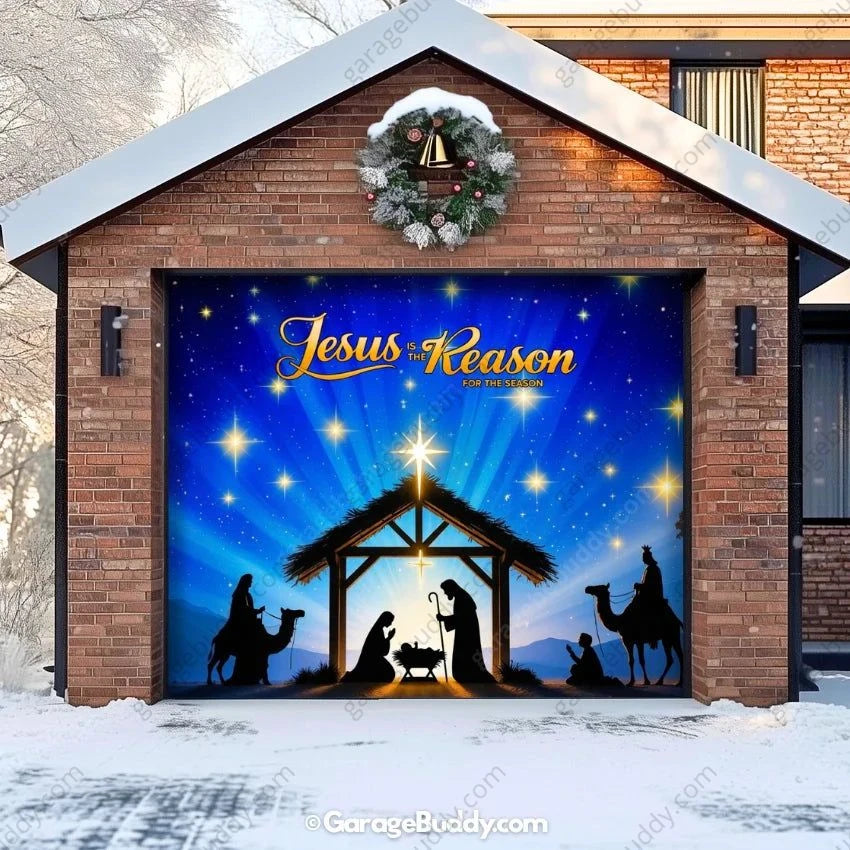 Jesus is the Reason Christmas Garage Door Cover | GarageBuddy