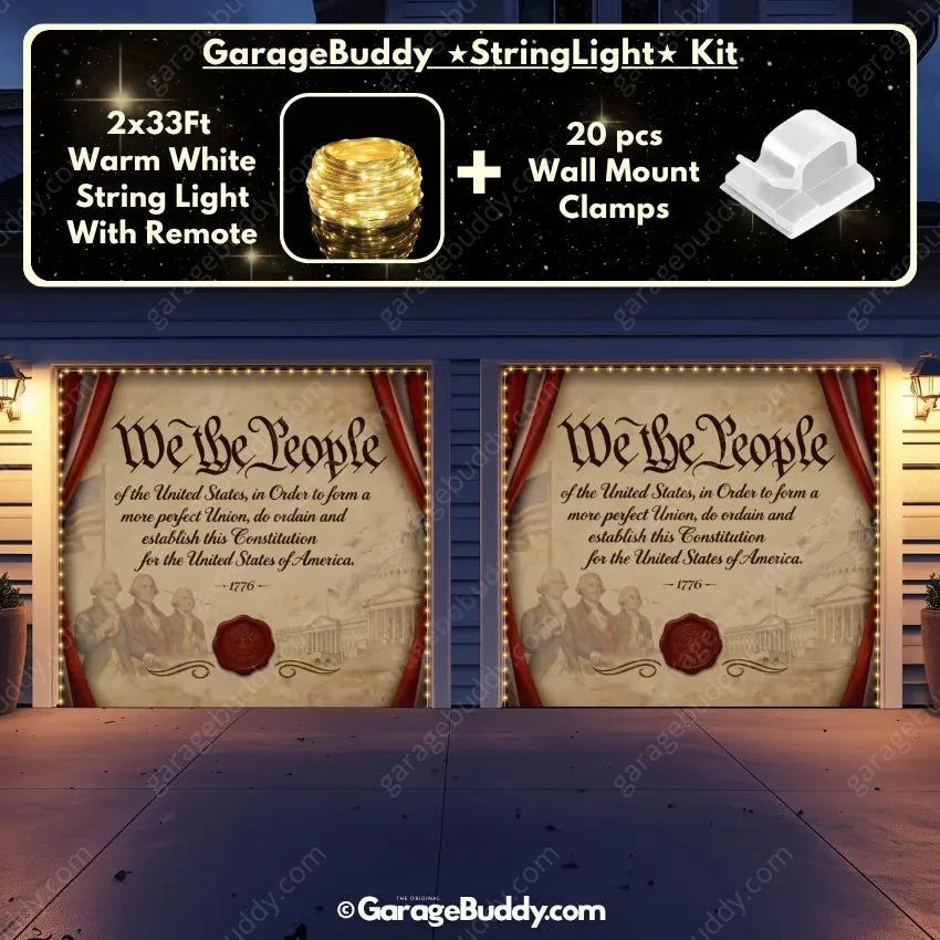 We the People | Patriotic Constitution Garage Door Cover - GarageBuddy patriotic