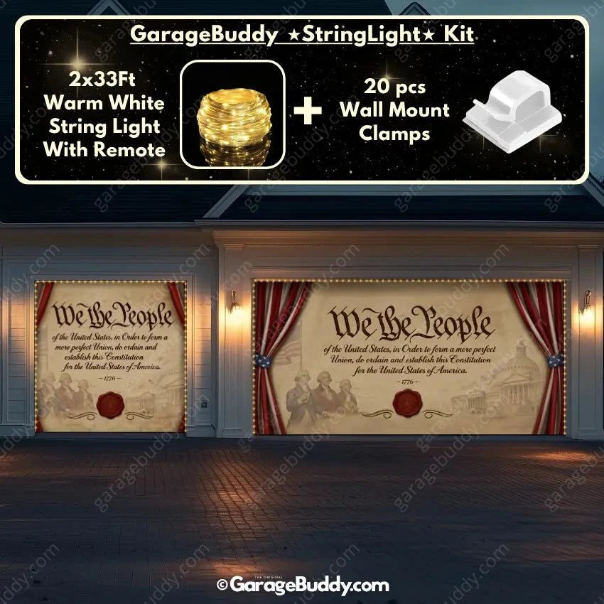 We the People | Patriotic Constitution Garage Door Cover - GarageBuddy patriotic