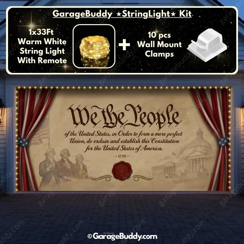 We the People | Patriotic Constitution Garage Door Cover - GarageBuddy patriotic