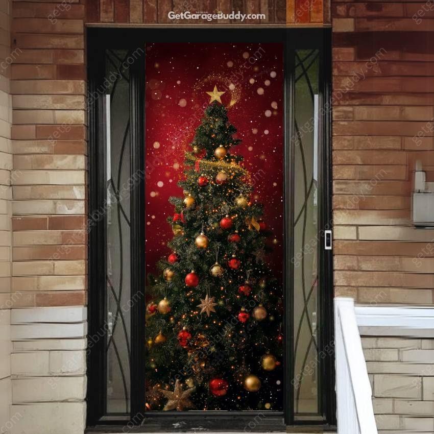Christmas Front Door Covers | GarageBuddy - GetGarageBuddy