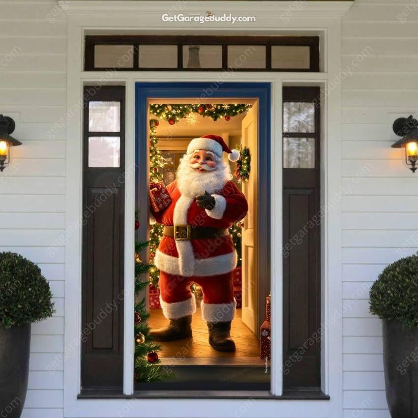 Christmas Front Door Covers | GarageBuddy - GetGarageBuddy