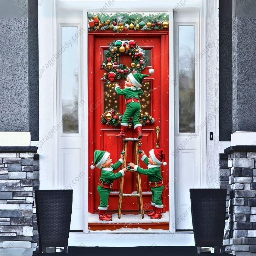 Christmas Front Door Covers | GarageBuddy - GetGarageBuddy